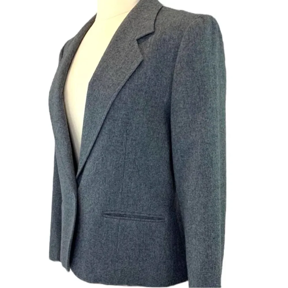 PENDLETON Wool Blazer Vintage Tailored Fully Lined Gray Size 6